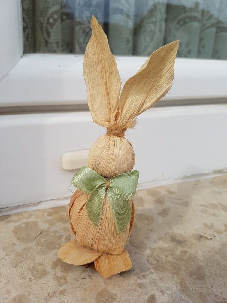 Corn Husk Bunny with Bow
