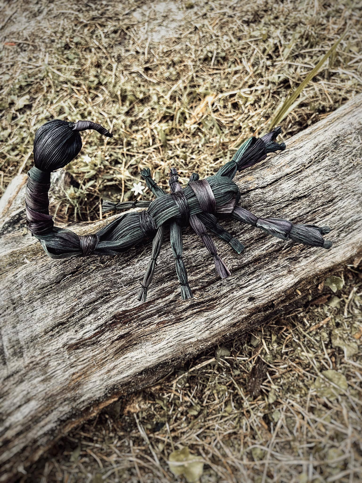 Corn Husk Scorpion Sculpture