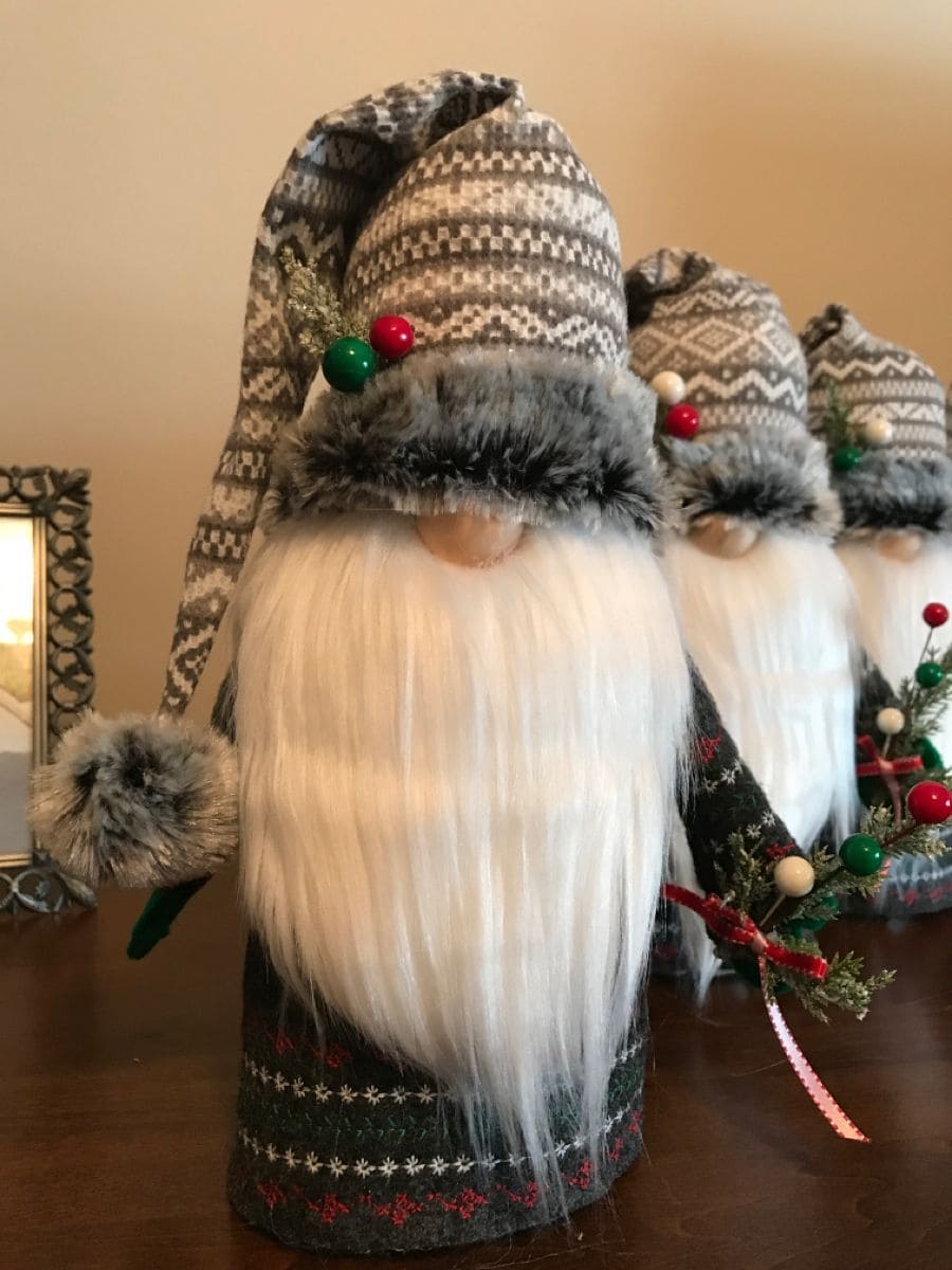 Cozy Christmas Gnome from a Creamer Bottle