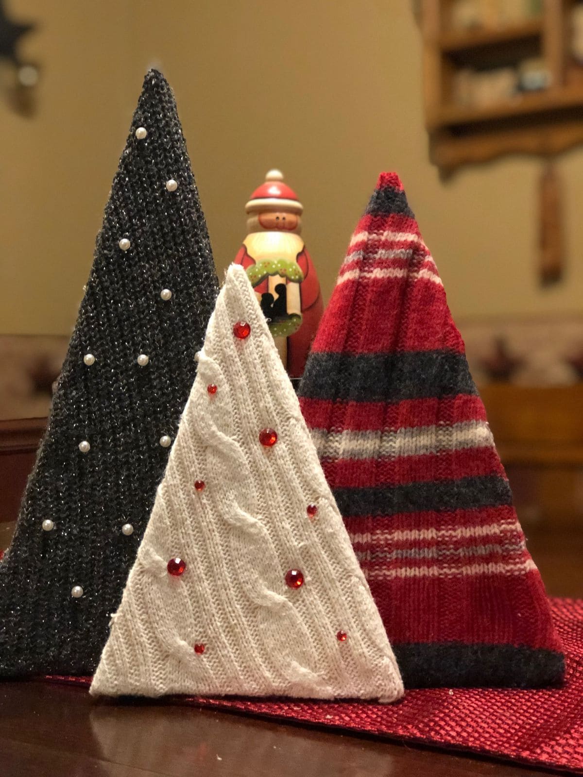 Cozy Sweater Christmas Tree Trio