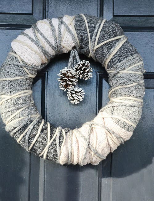 Cozy Wrapped Sweater Wreath