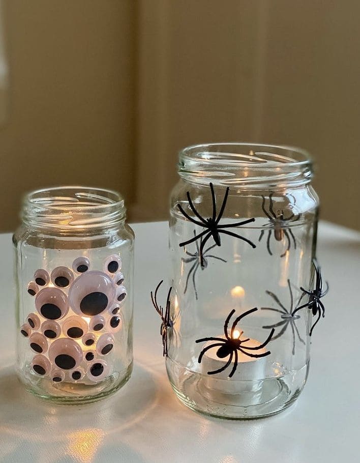 Creepy-Crawly and Eyeball Jar Lanterns