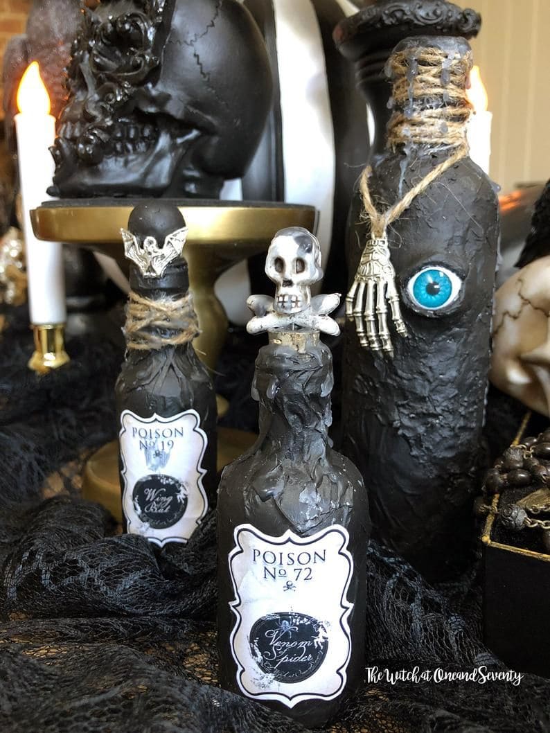 Creepy DIY Poison Bottles
