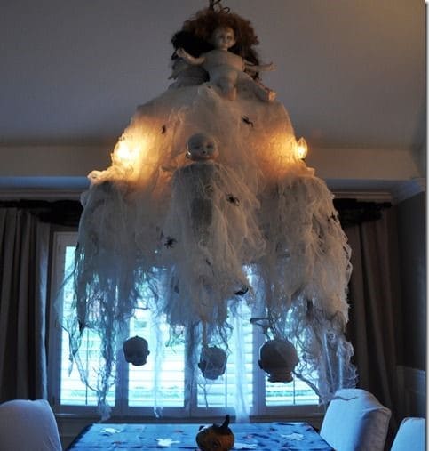 Creepy Doll Halloween Chandelier