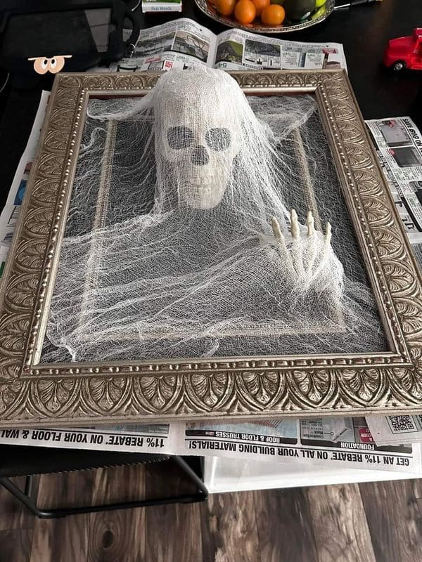 Creepy Skeleton Mirror Frame