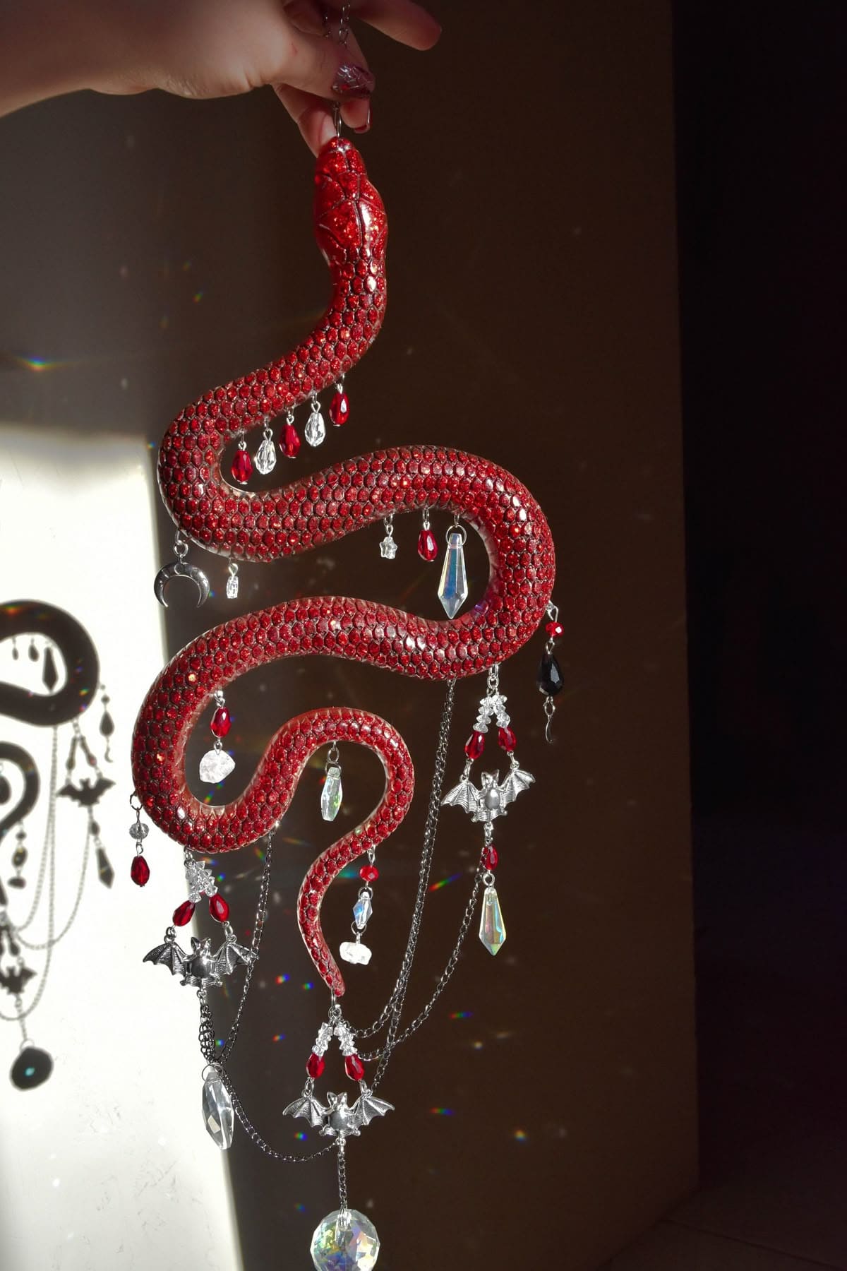 Crimson Serpent Suncatcher