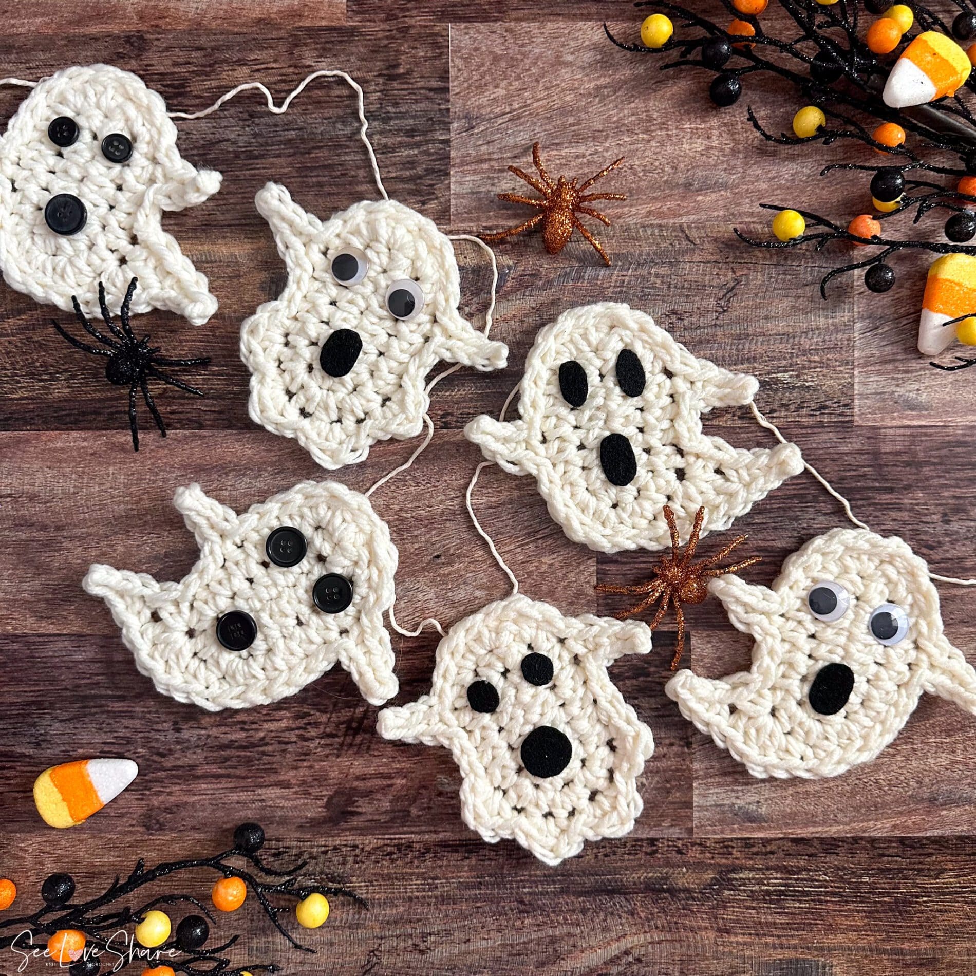 Crochet Ghost Garland