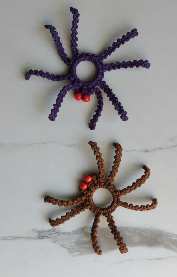 Crochet Halloween Spider Decoration