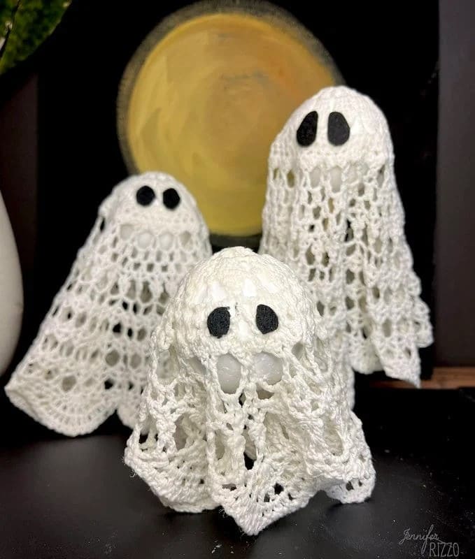 Crochet Lace Stiffened Ghosts