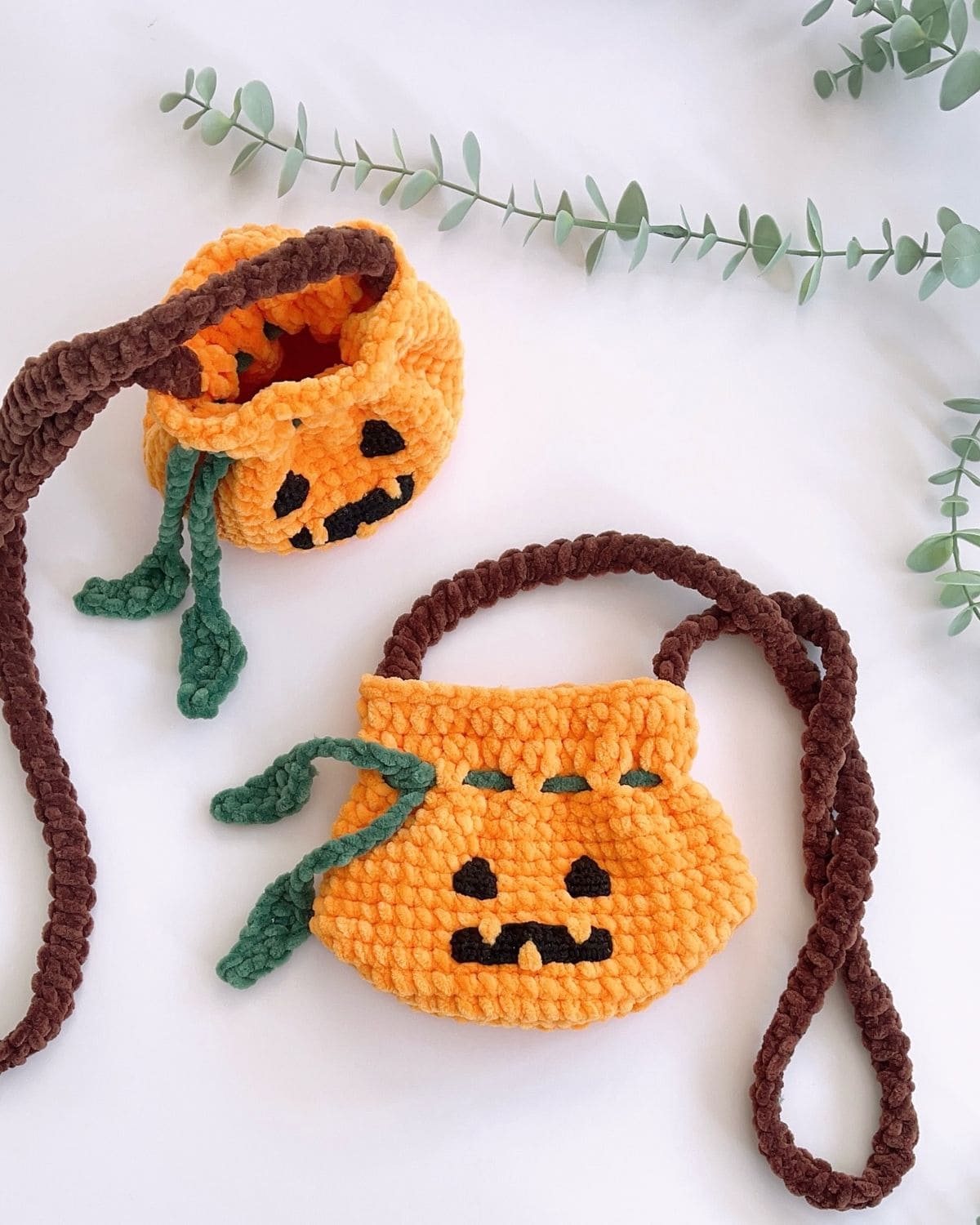 Crochet Pumpkin Treat Bag