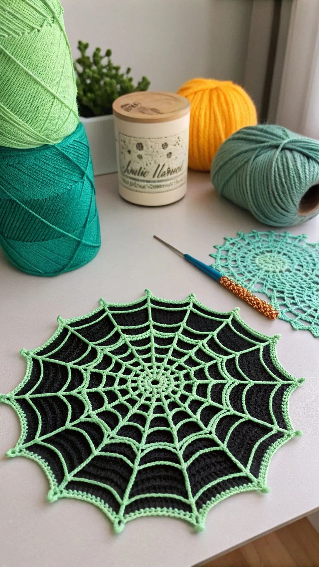 Crochet Spider Web Doily