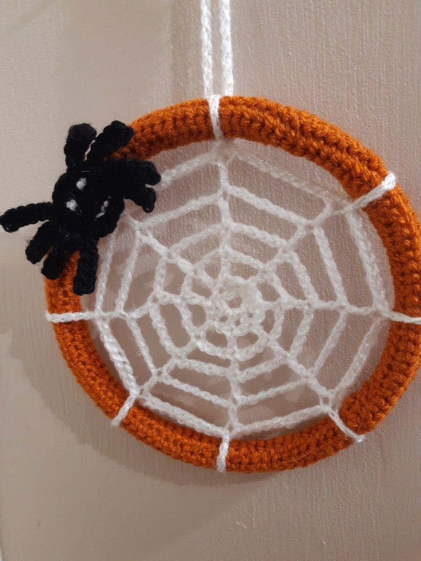 Crochet Spider Web Hoop