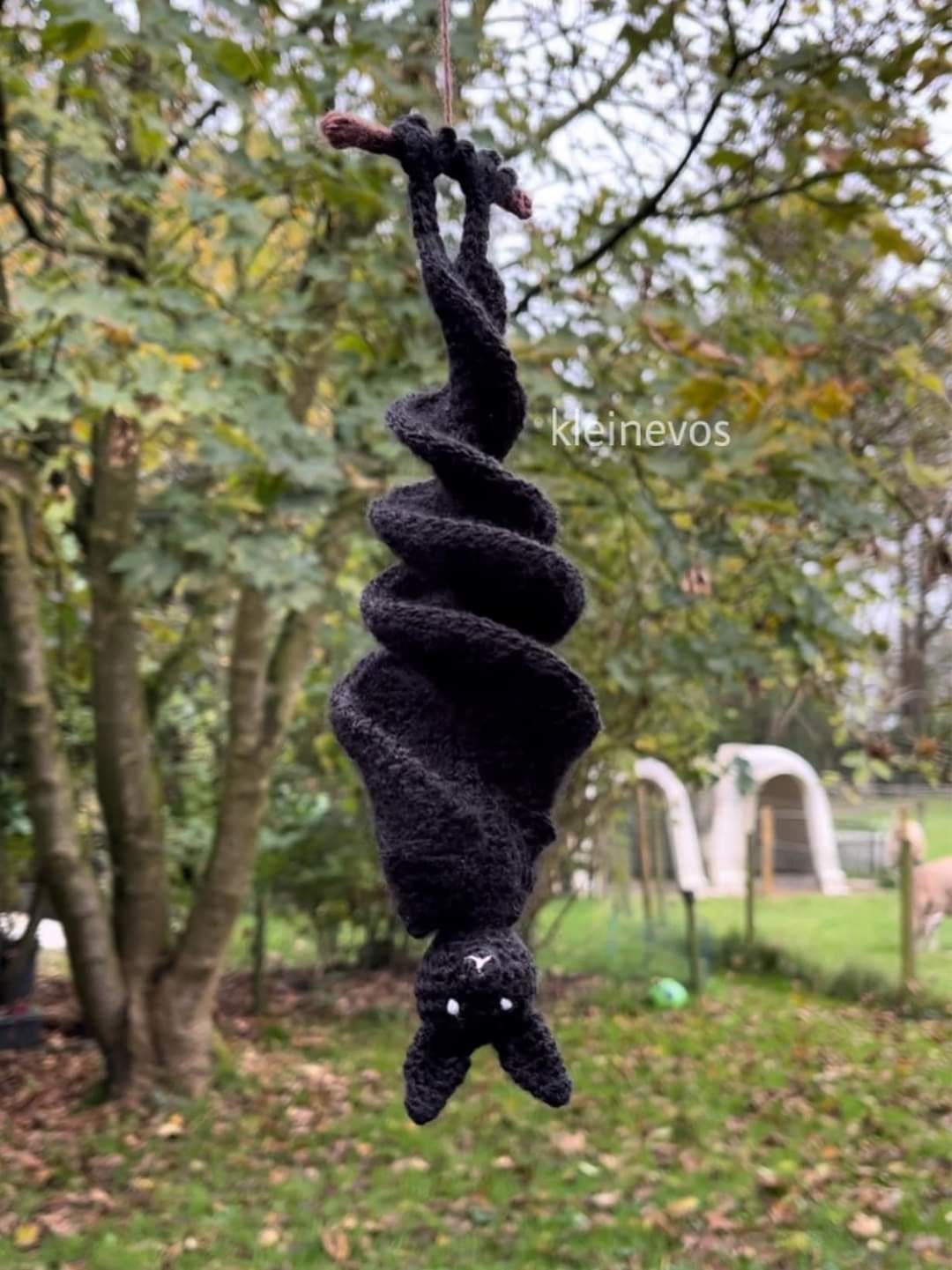 Crocheted Hanging Bat