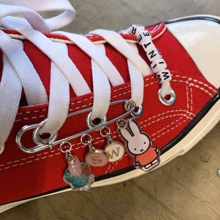 Cute Charm Safety Pin Sneaker Accessory