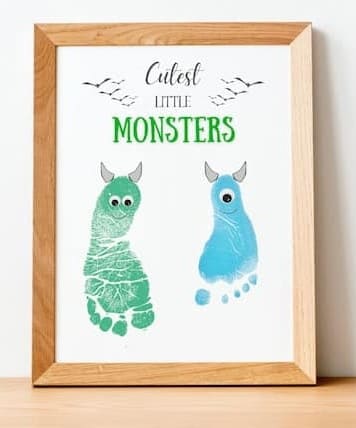 Cutest Little Monster Footprints