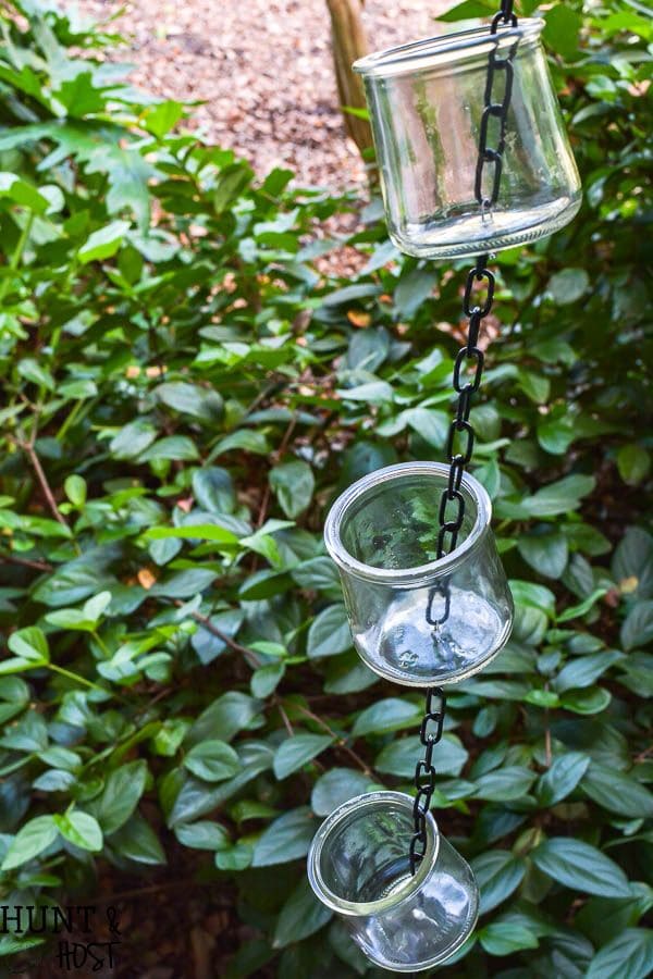 DIY Yogurt Jar Rain Chain
