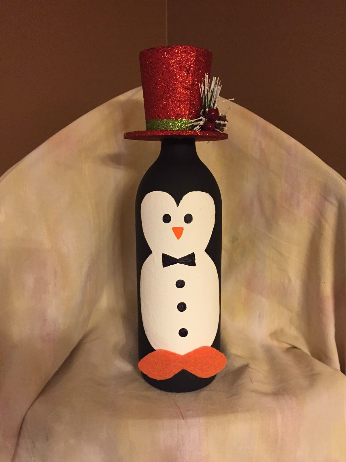 Dapper Penguin Wine Bottle