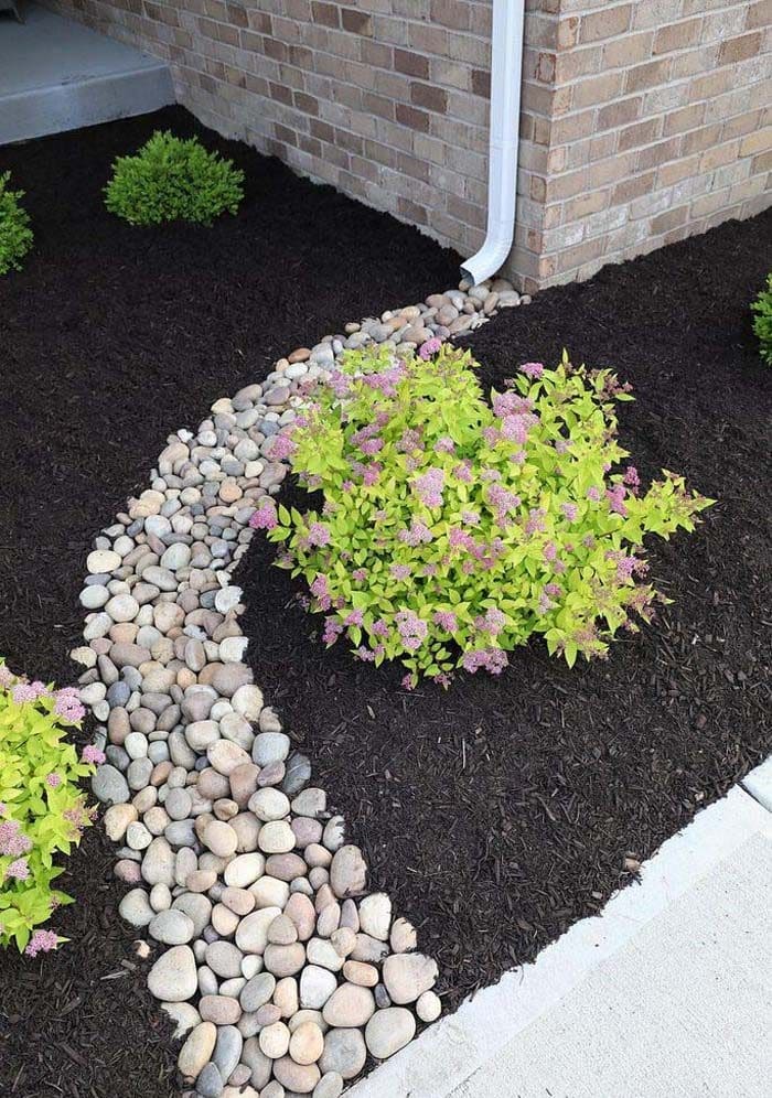 Decorative Stone Drainage Path