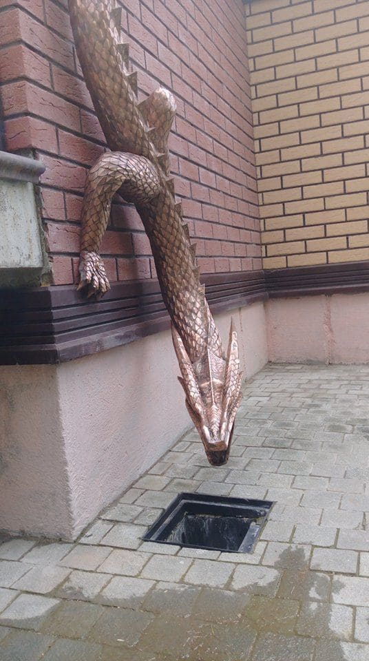 Dragon-Inspired Gutter Spout