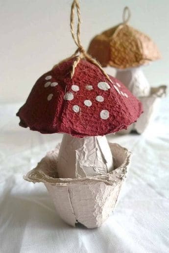 Eco-Friendly Egg Carton Mushroom