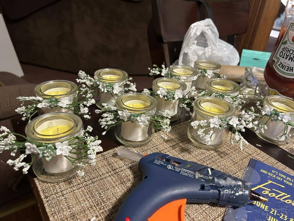 Elegant Yogurt Jar Tealight Holders