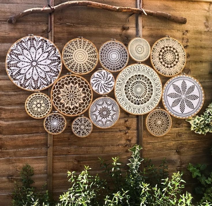 Embroidery Hoop Lace Wall Hanging 1