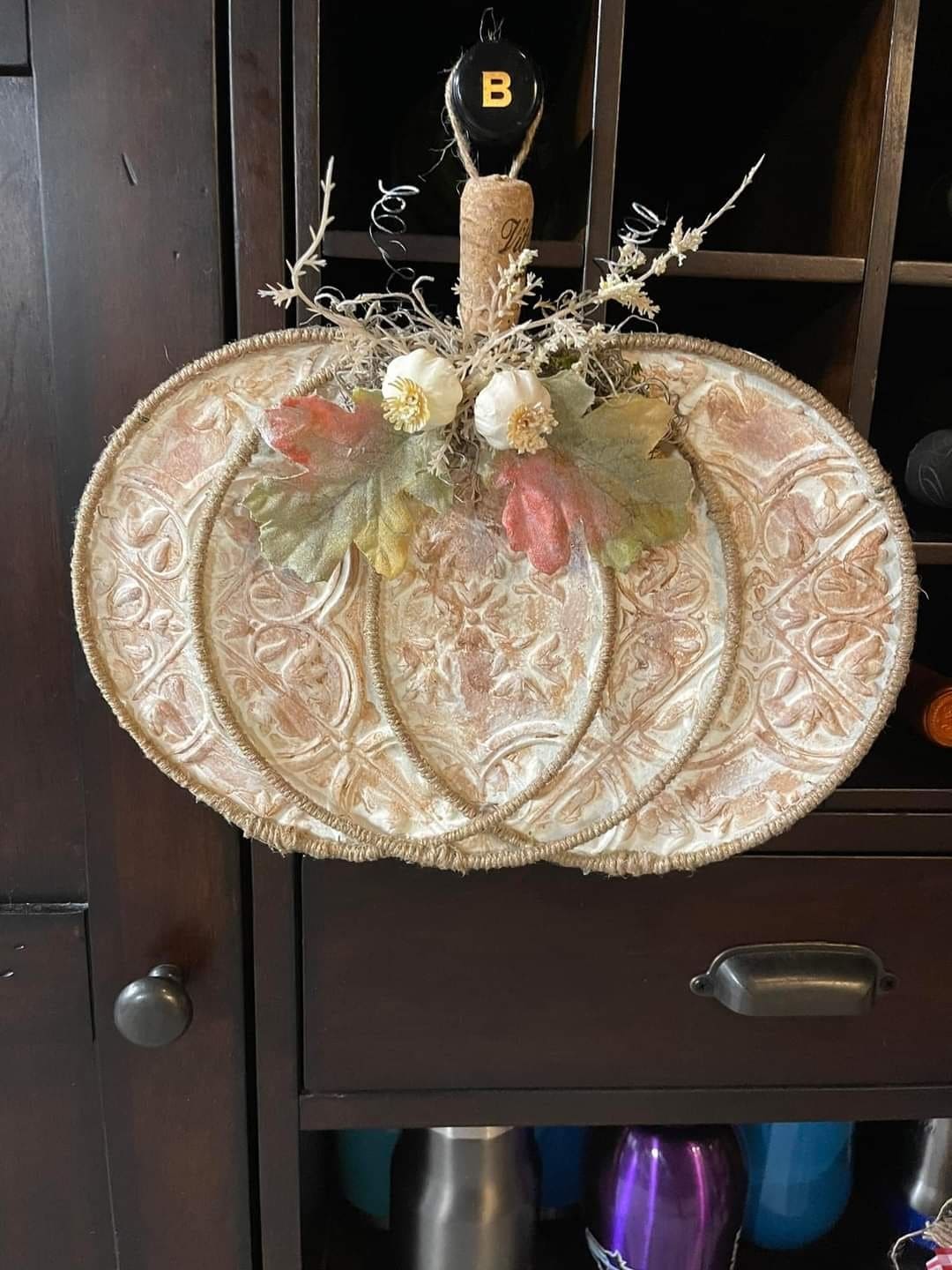Embroidery Hoop Pumpkin Wall Art 1