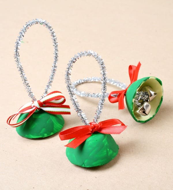 Festive Egg Carton Bell Ornaments