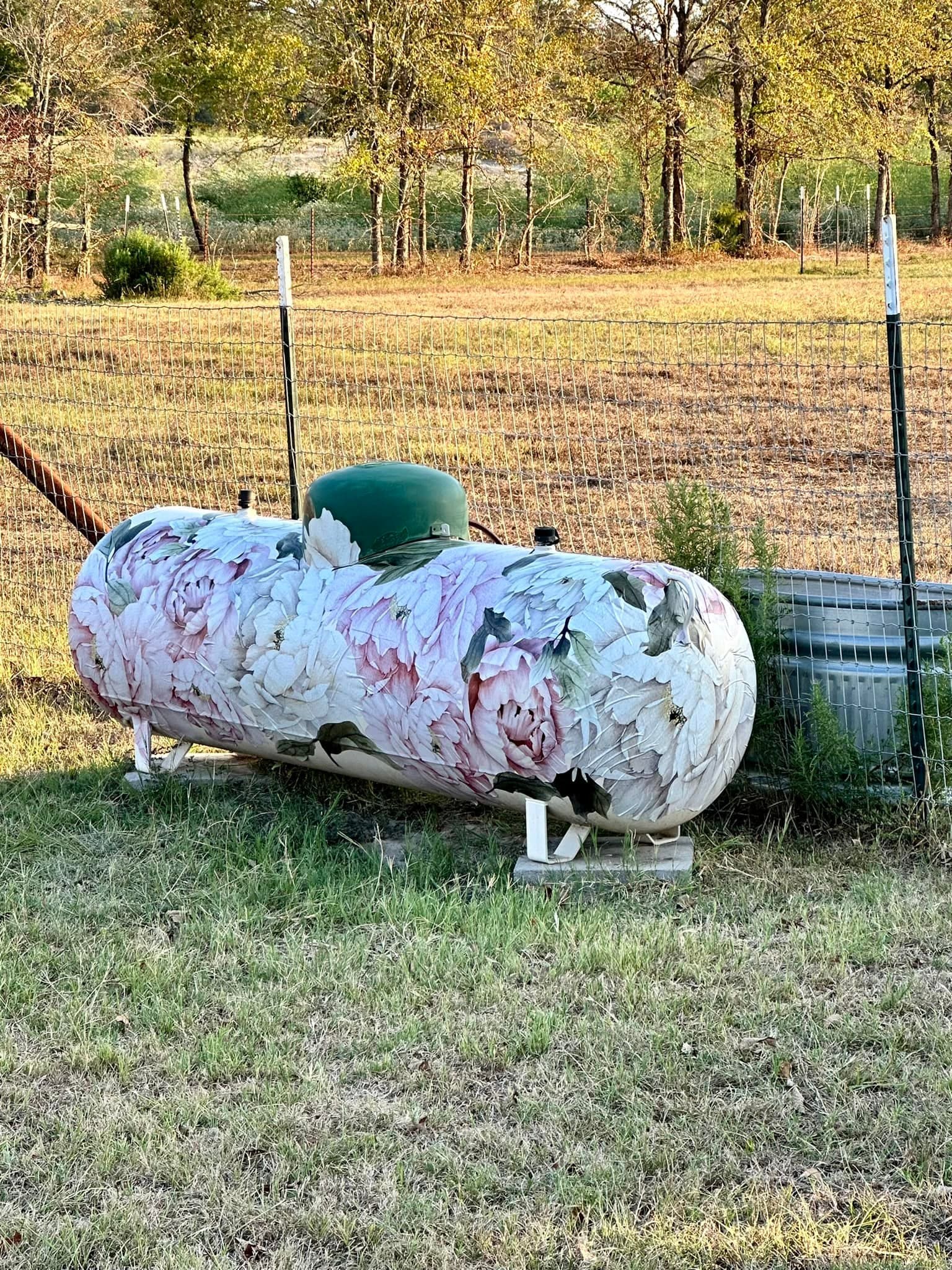 Floral Painted Propane Tank