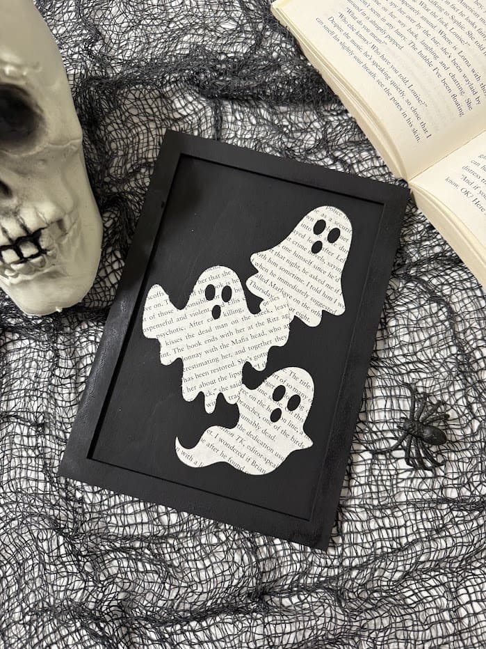 Framed Book Page Ghost Art