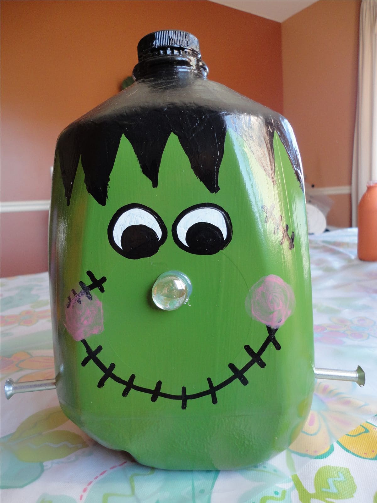 Frankenstein-Inspired Milk Jug Lantern
