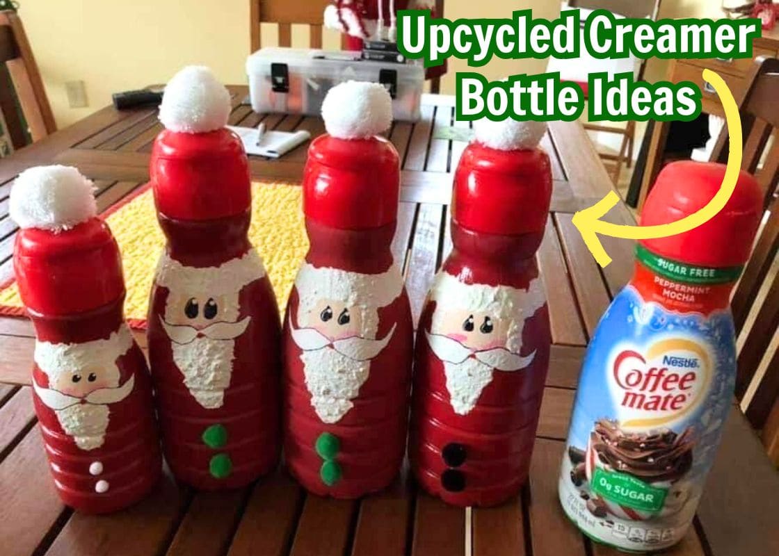 These 15 Genius Christmas Crafts Will Make You Rethink Throwing Out Creamer Bottles