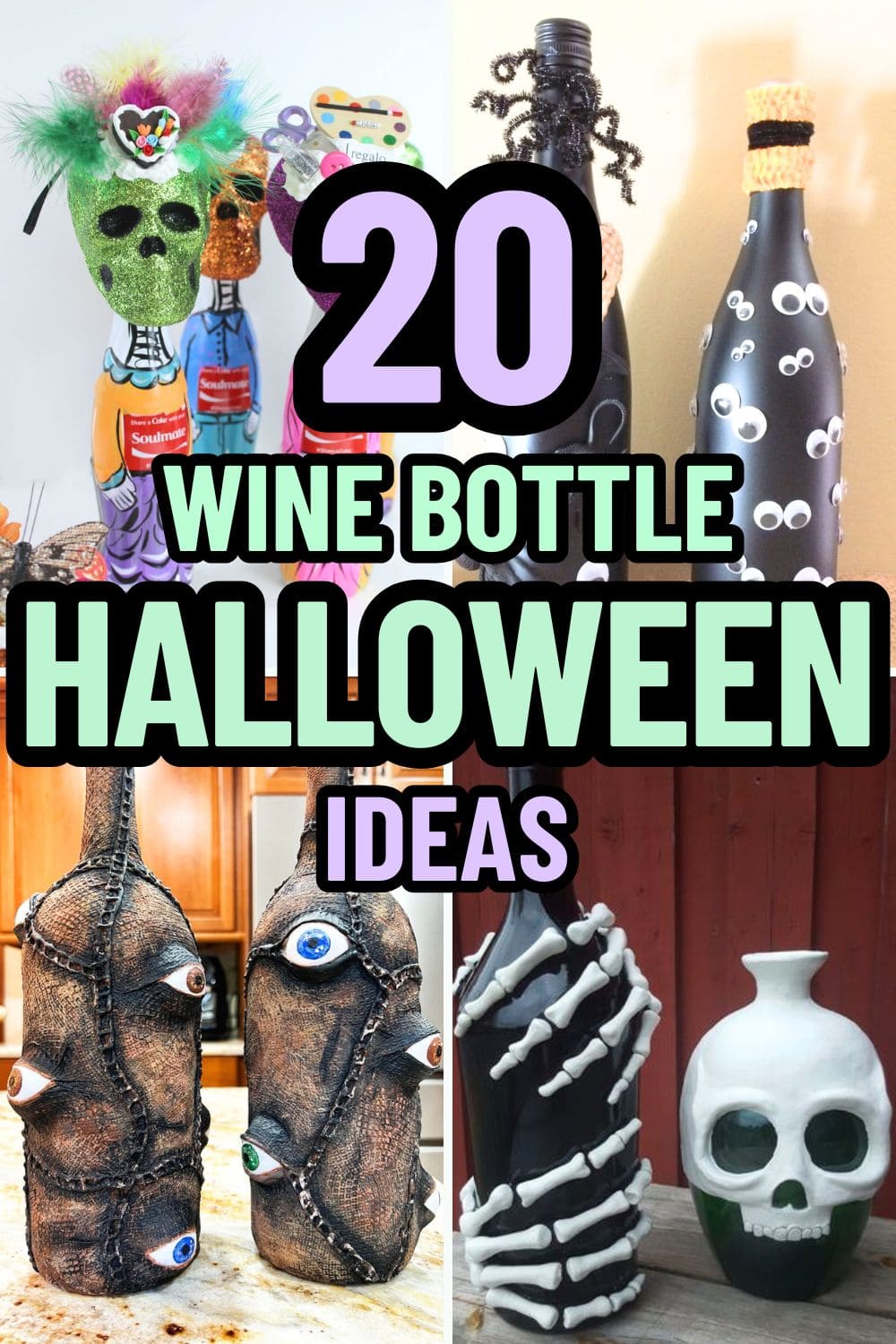 20 Halloween Wine Bottle Crafts to Haunt Your Party in Style