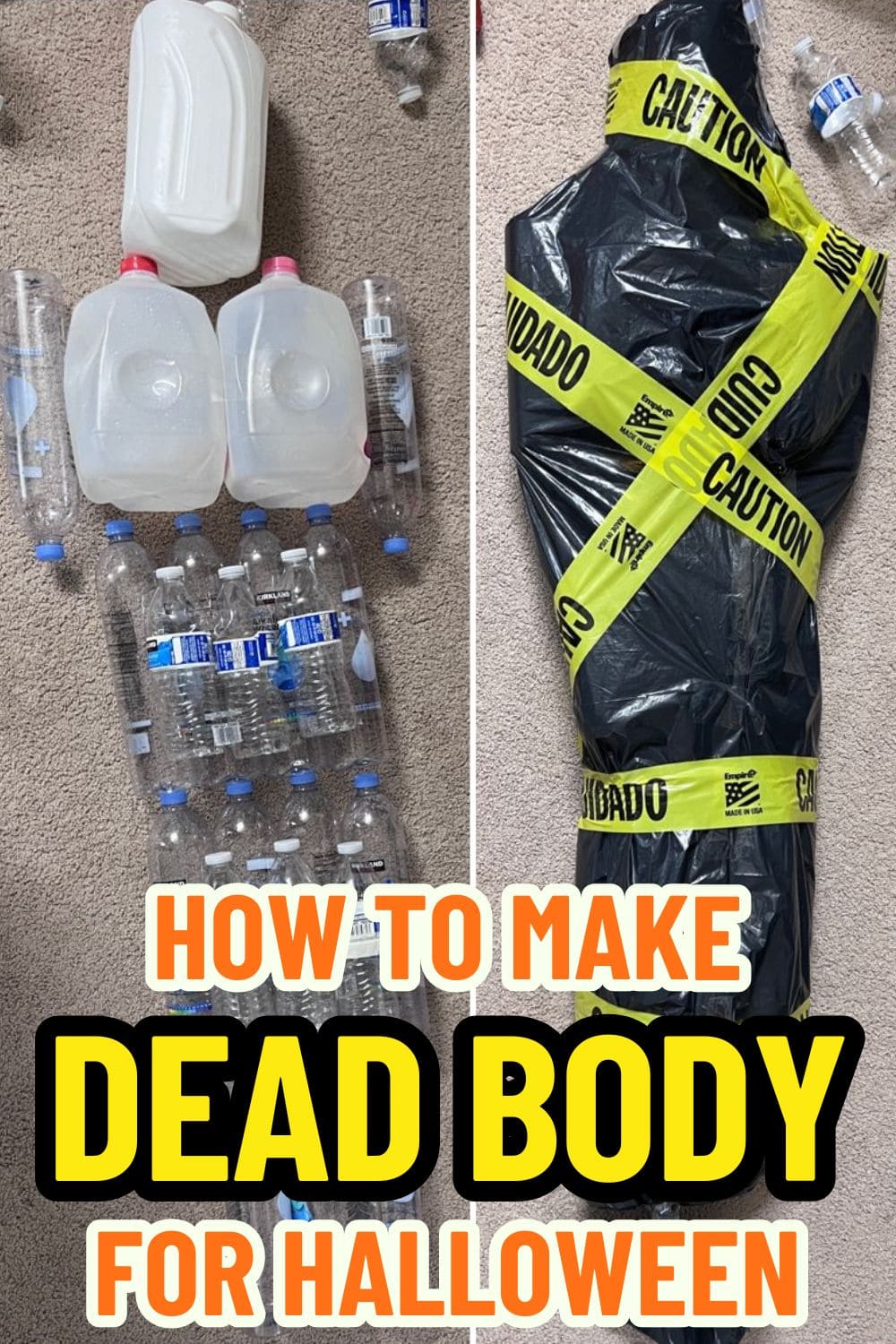 How to Make a Dead Body for Halloween Decoration from Bottles