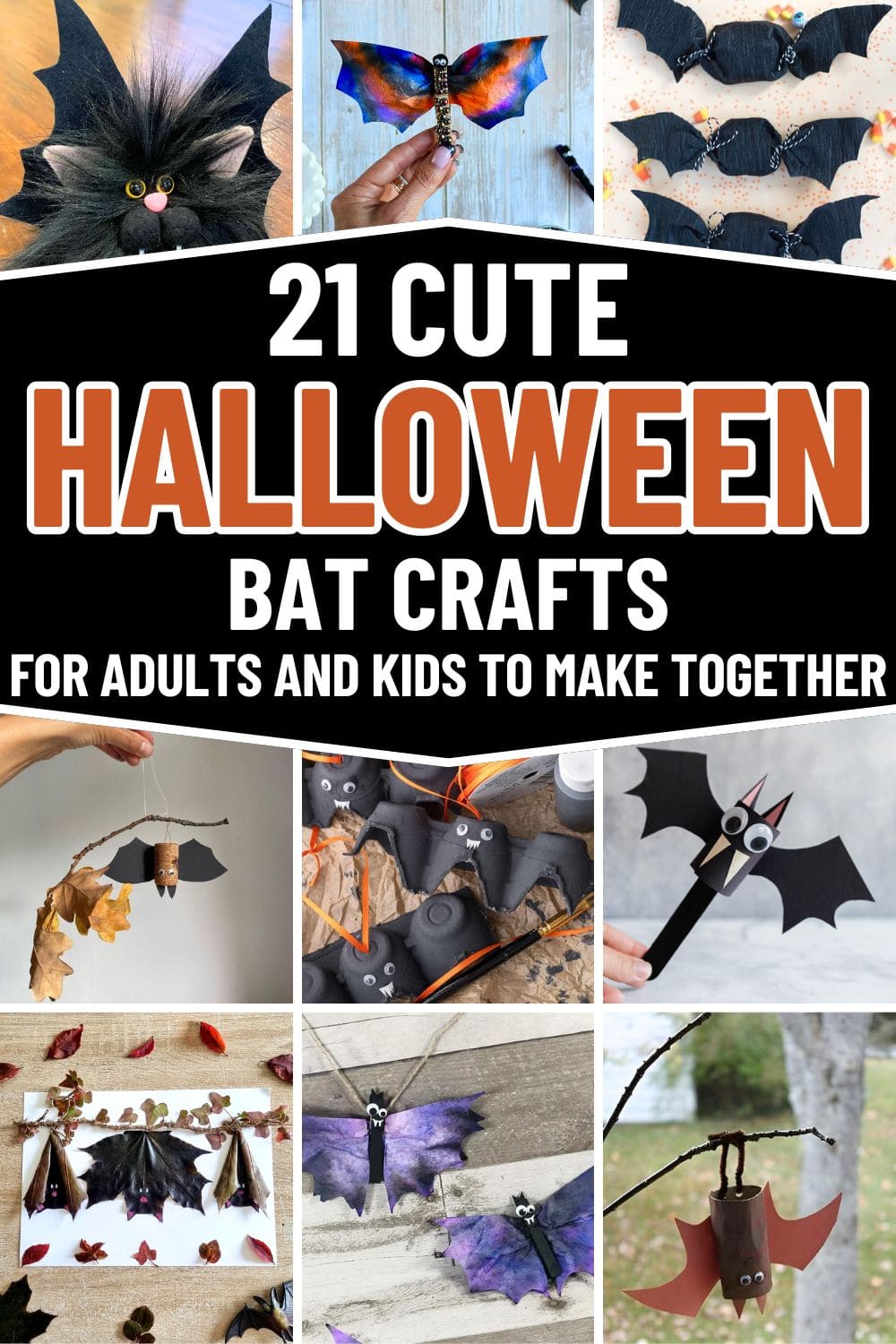 20+ Cute Bat Crafts for Adults and Kids to Make This Spooky Season