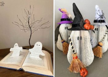 22 DIY Halloween Book Page Crafts That Turn Old Paper Into Spooky Magic