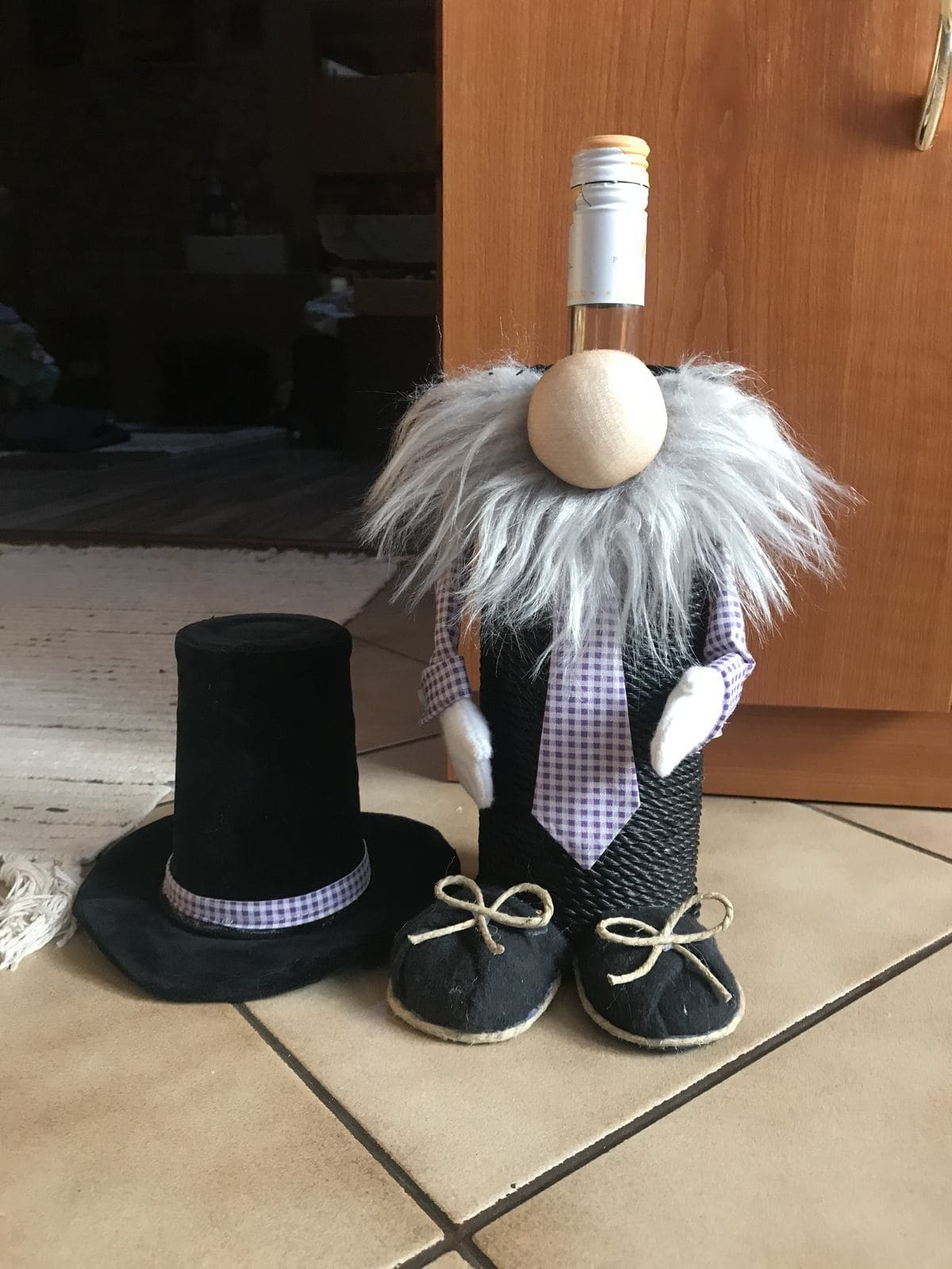 Gentleman Gnome Bottle Decor