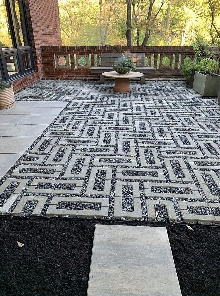 Geometric Patio Paver Design