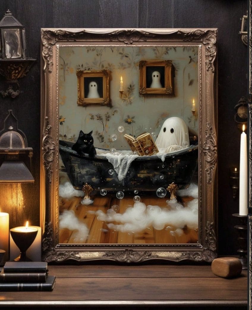 Ghost Bath Time Painting