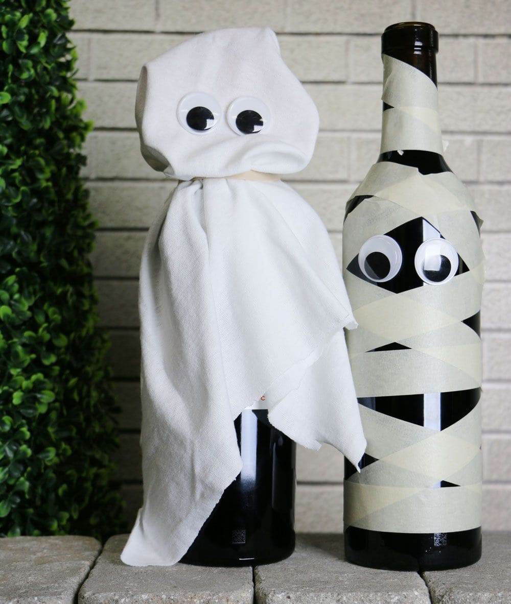 Ghost and Mummy Wine Bottle Duo