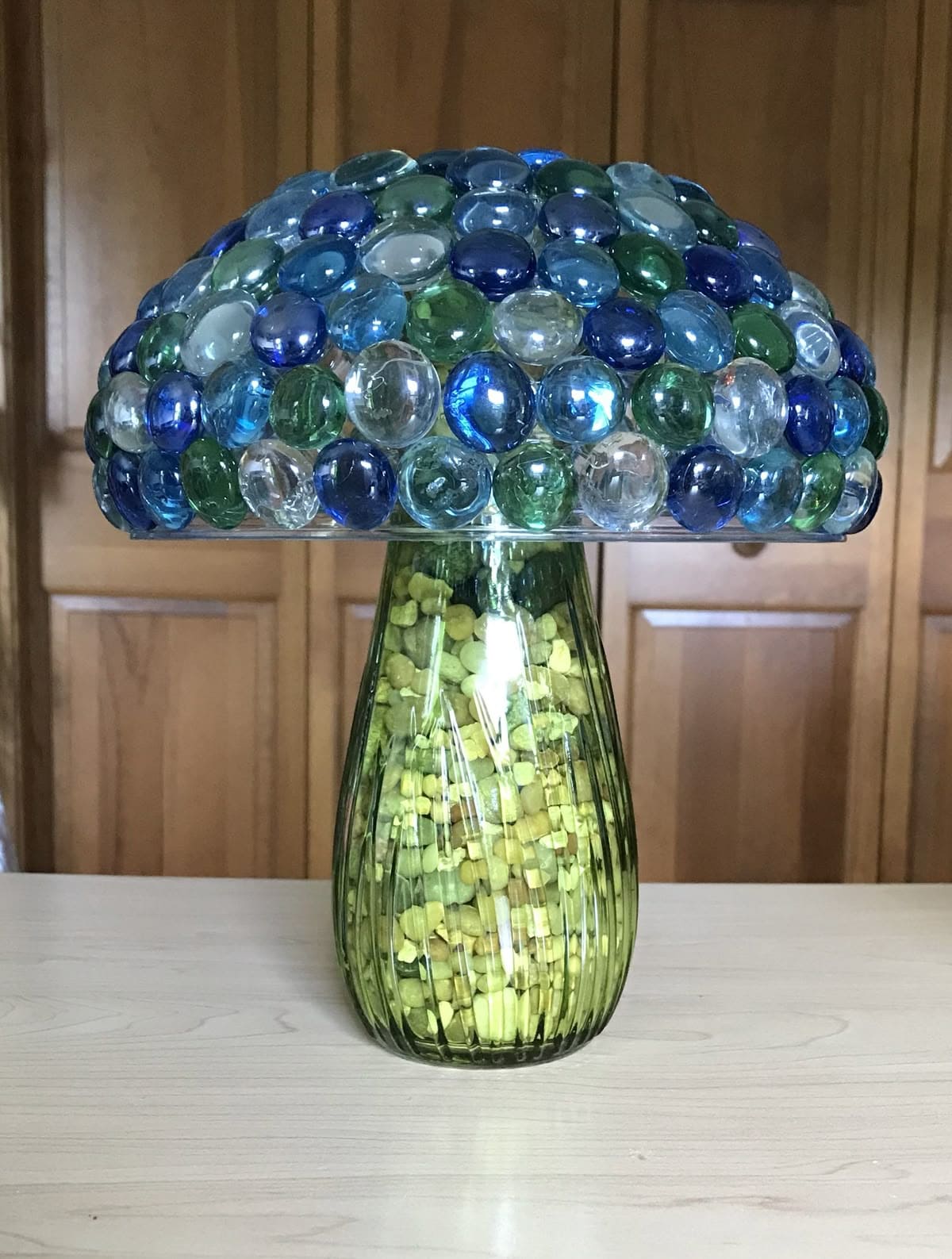 Glass Gem Mushroom Garden Decor