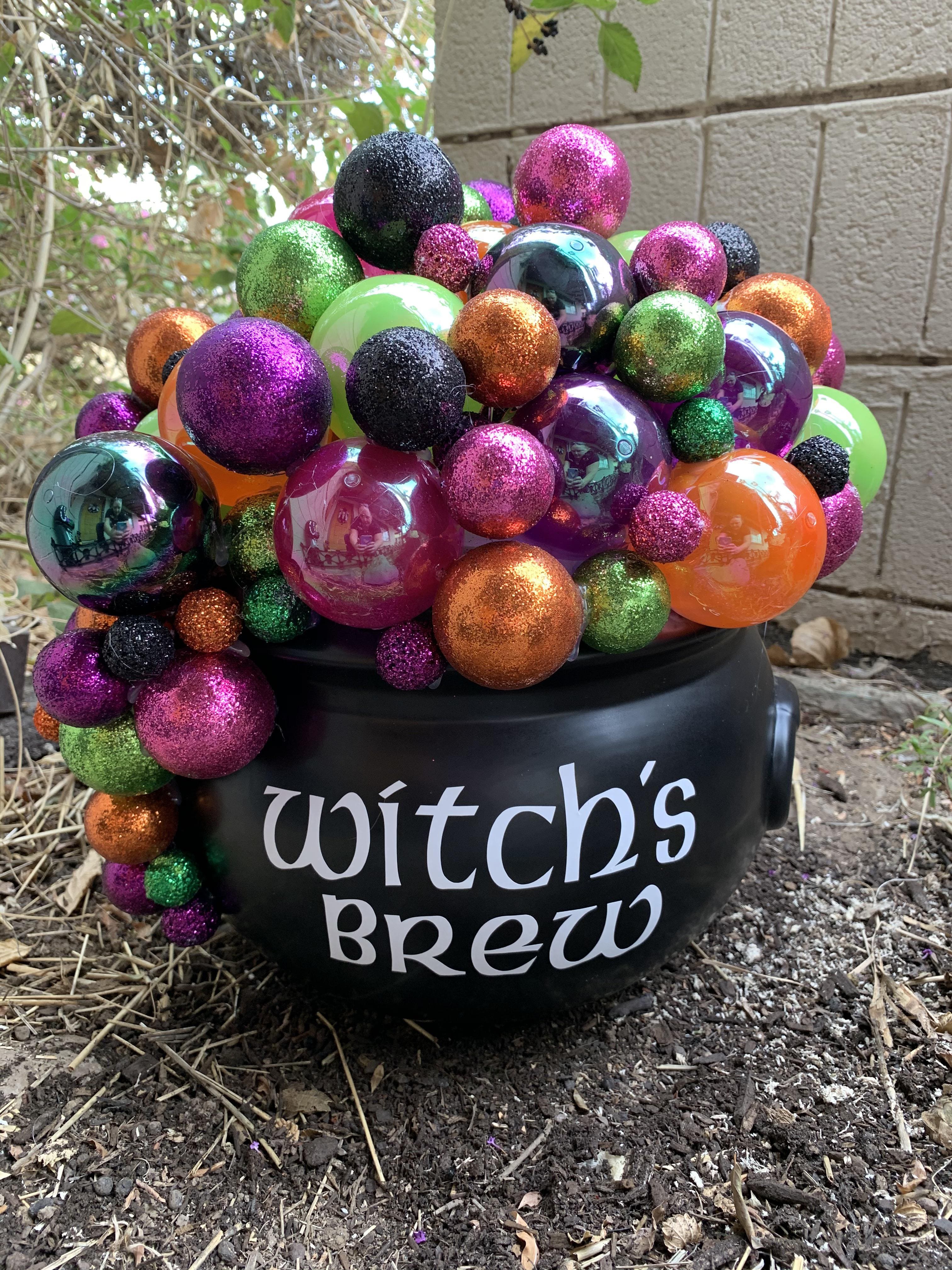 Glittery Witchs Brew Cauldron