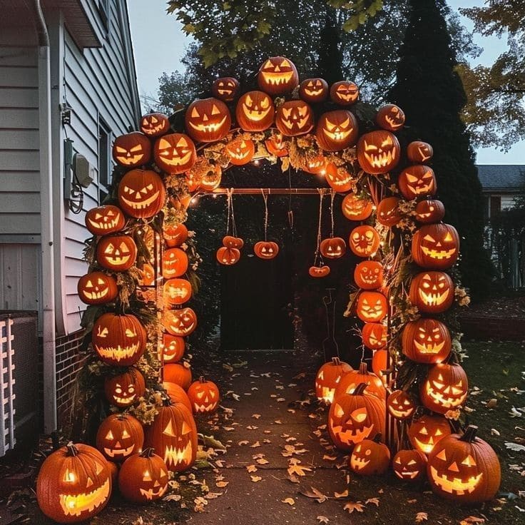 Glowing Jack-o’-Lantern Archway
