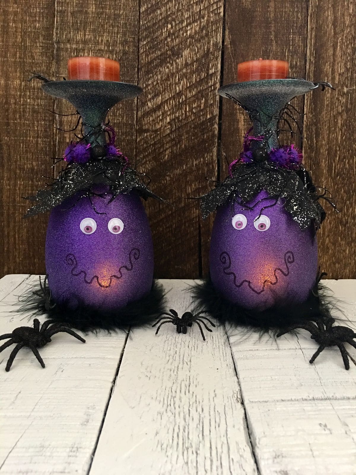 Glowing Witchy Candle Holders
