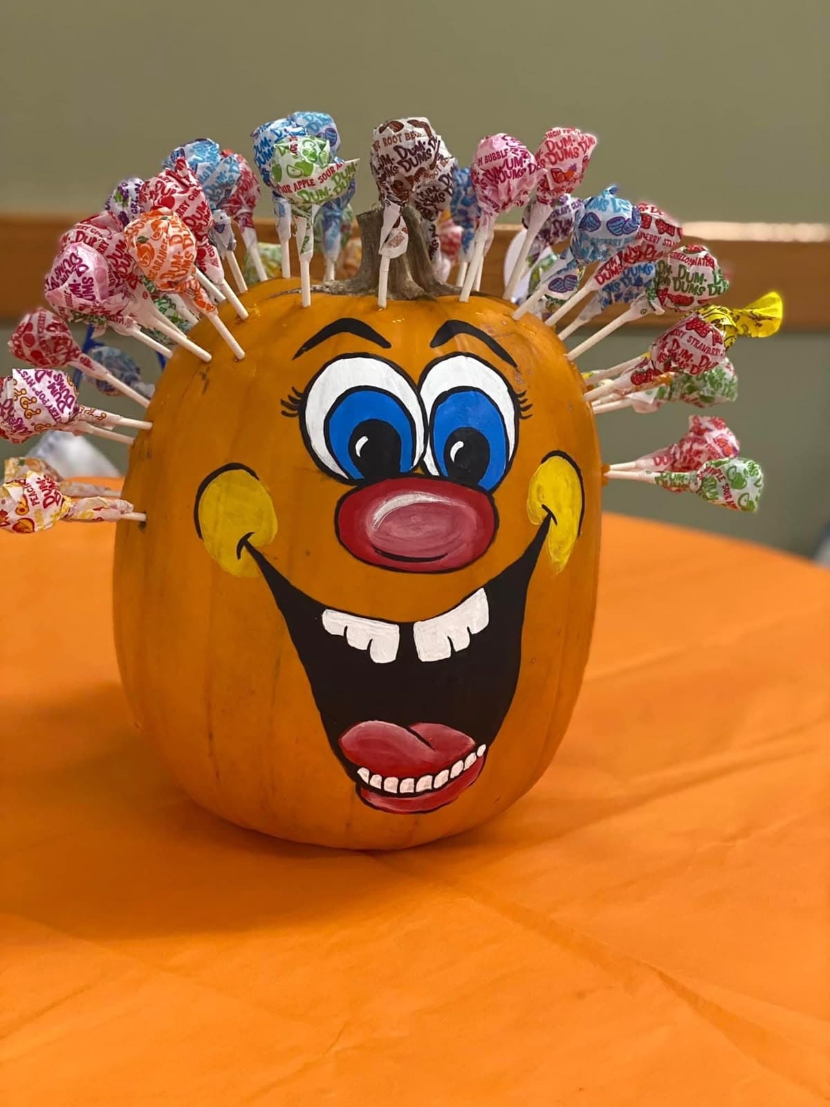 Goofy Pumpkin Lollipop Holder