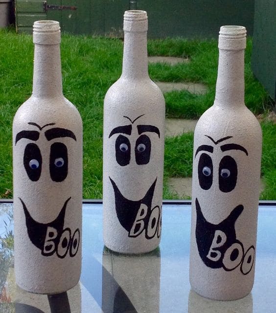 Googly-Eyed Ghost Boo Bottles