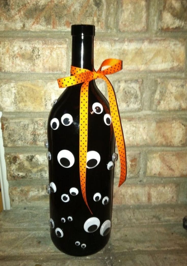 Googly-Eyed Halloween Bottle