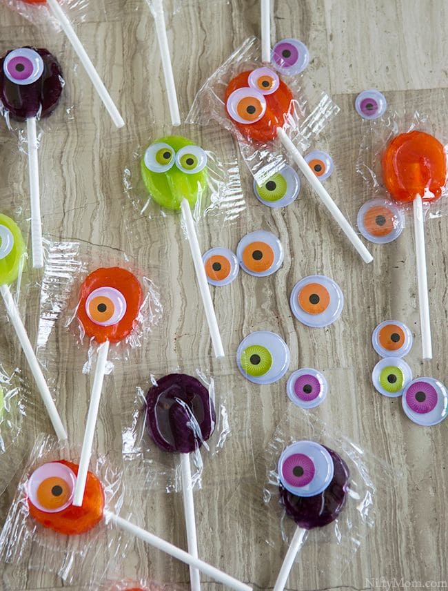 Googly-Eyed Monster Lollipops