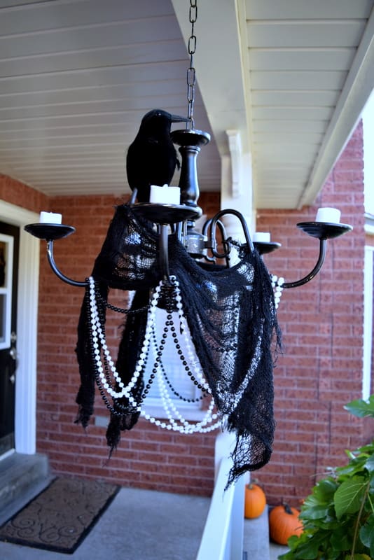 Gothic Raven Halloween Chandelier