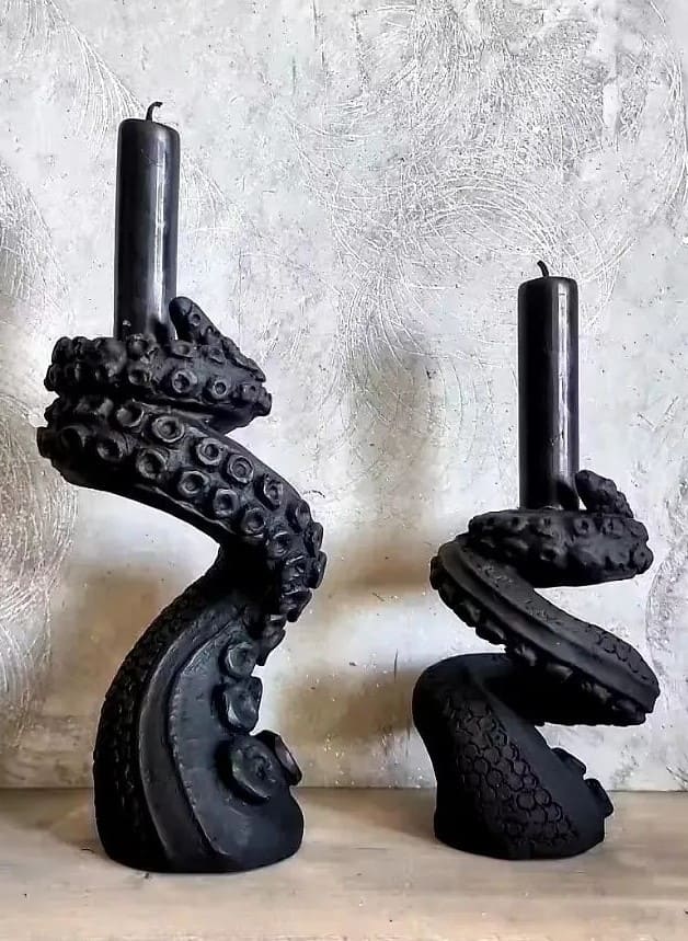 Gothic Tentacle Candle Holders